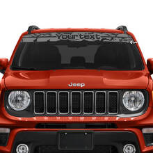 Aangepaste tekst verweerde voorruit vinylsticker voor Jeep Renegade_2