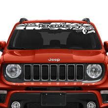 Jeep Renegade voorruit venster grafisch logo gehavende vernietigde vinyl sticker
 2