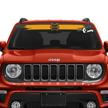 Jeep Renegade voorruit venster grafische gehavende vernietigde vinyl sticker
 2
