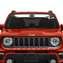 Jeep Renegade voorruit venster grafische gehavende vernietigde vinyl sticker
 3