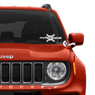 Voorruit venster Jeep Renegade grafische vinyl sticker
