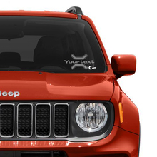 Aangepaste tekst grafische vinyl decal sticker voor Jeep Renegade voorruit raam 2