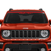 Aangepaste Tekstregels Voorruit Raamgrafiek Vinyl Decal Sticker voor Jeep Renegade 3