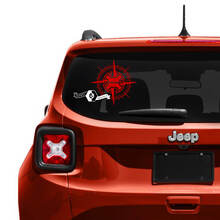 Jeep Renegade achterklep venster logo kompas vinyl sticker
 2