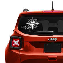 Jeep Renegade Achterklep Raam Logo Kompas Vinyl Sticker Decal
 3