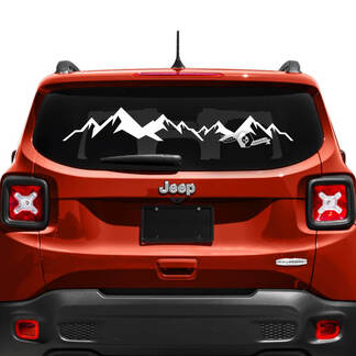 Jeep Renegade achterklep venster berg vinyl sticker
