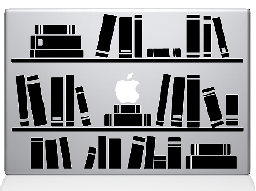 Boekenplankbibliotheeksticker voor MacBook
