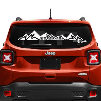 Jeep Renegade achterklep venster berglogo vinyl sticker
