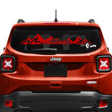 Jeep Renegade achterklep venster berglogo vinyl sticker
 2