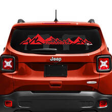 Mountain Custom Tekst Achterruit Vinyl Sticker voor Jeep Renegade 2