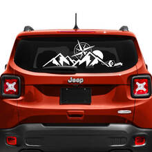Jeep Renegade achterklep venster bergkompas logo vinyl sticker
 2