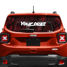 Aangepaste Tekst Topografische Kaart Achterklep Raam Vinyl Sticker 2 Kleuren voor Jeep Renegade 2