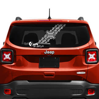 Jeep Renegade achterklep venster logo band track vinyl sticker
