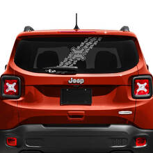 Aangepaste Tekst Bandenprofiel Achterklep Raam Vinyl Sticker voor Jeep Renegade 2