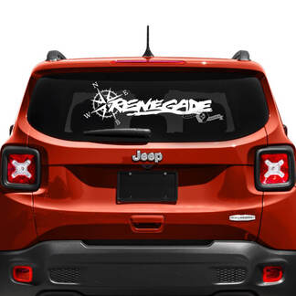 Jeep Renegade achterklep venster kompas band track vinyl sticker
