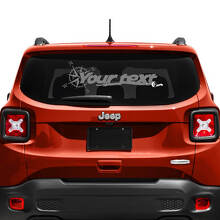 Jeep Renegade achterklep venster kompas band track vinyl sticker
 2
