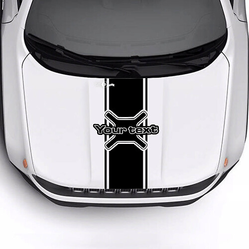 Aangepaste Tekst Sport Motorkap Logo Streep Vinyl Decal Sticker voor Jeep Renegade