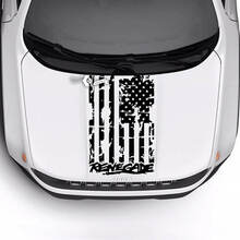 Jeep Renegade Trailhawk Sport USA vlag gehavende vernietigde kap logo streep vinyl sticker
 2