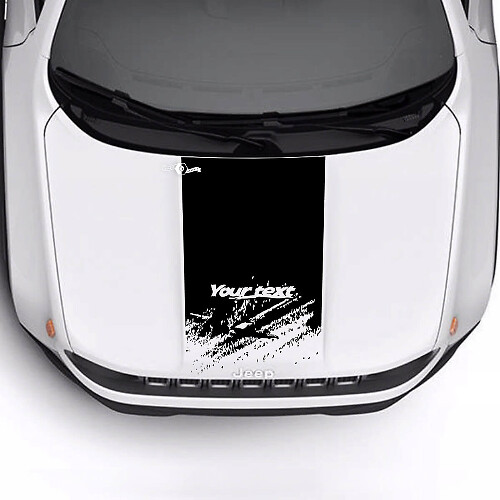 Aangepaste Tekst Vernielde Verwaaide Motorkap Logo Streep Vinyl Decal Sticker voor Jeep Renegade Trailhawk