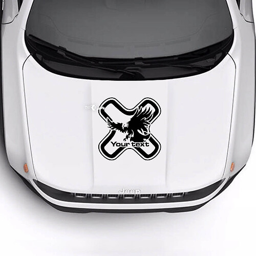 Custom Tekst Motorkap Kale Adelaar Vinyl Decal Sticker voor Jeep Renegade Trailhawk