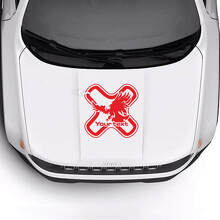 Aangepaste tekst motorkap Kale Adelaar Vinyl Sticker 2 voor Jeep Renegade 3