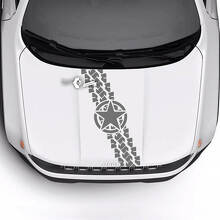 Jeep Renegade Trailhawk Sport Hood Militaire Star Tire Track Bald Eagle Vinyl Decal Sticker
 2