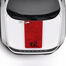 Jeep Renegade Trailhawk Sport bergen topografische kaart Hood Stripe Vinyl Decal Sticker
 3