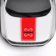 Custom Text Motorkaprand Vinyl Decal Sticker 2 Kleuren voor Jeep Renegade Trailhawk 3