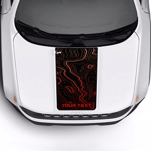 Sport Topografische Kaart Motorkap Streep Vinyl Decal Sticker 2 Kleuren voor Jeep Renegade Trailhawk 2
