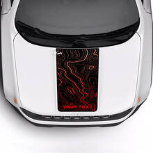 Sport Topografische Kaart Motorkap Streep Vinyl Decal Sticker 2 Kleuren voor Jeep Renegade Trailhawk 2