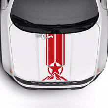Jeep Renegade Trailhawk Sport Hood Militaire Star Stripe Trim Vinyl Decal Sticker
 2