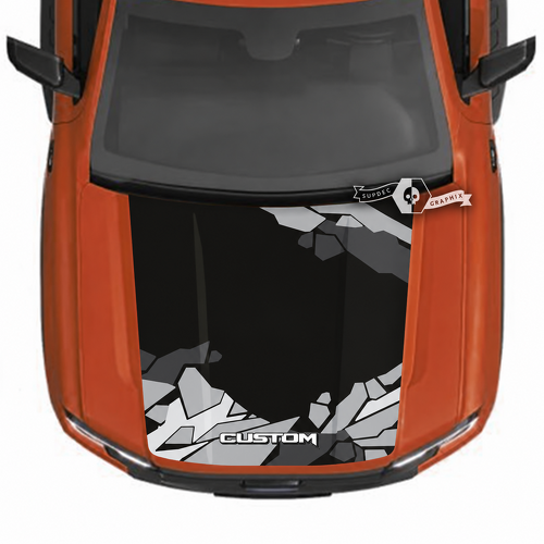 CUSTOM Volledig Hoeken Camouflage Motorkap Paneel Motorkap Vinyl Decal Sticker voor Ford Ranger