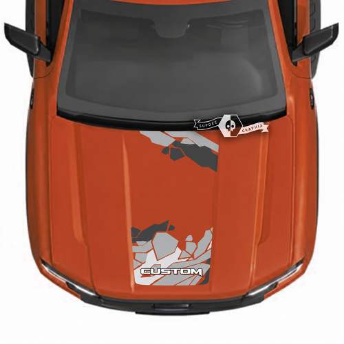 CUSTOM Open Center Camouflage Motorkap Patch Kit Motorkap Vinyl Decal Sticker voor Ford Ranger