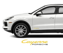 2x Porsche Cayenne-logo deurstickers
 2