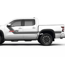 Side Full Body Stripes Stickers Decals voor Nissan Frontier PRO-4X 2022-2024
 2