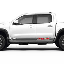 Rocker Panel Deuren Strepen Stickers Decals voor Nissan Frontier PRO-4X 2022-2024
 3