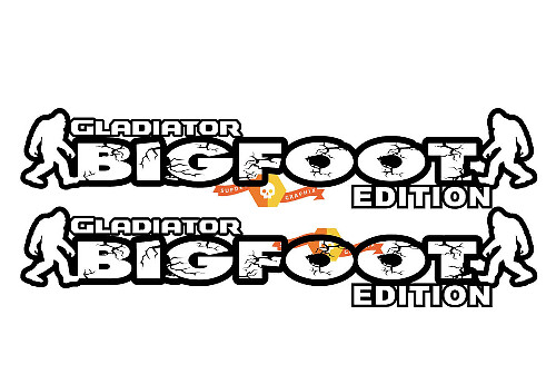 Bigfoot Edition Motorkap Vinyl Stickerset voor Jeep Gladiator