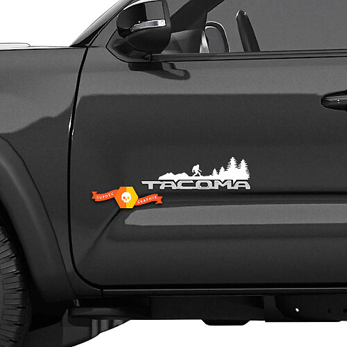 Bigfoot Forest Zijdeur Vinyl Decal Sticker voor Toyota Tacoma
