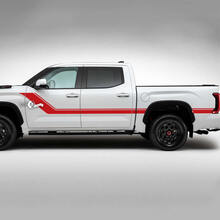 Paar Toyota Tundra TRD Retro Vintage deuren bed streep kit vinyl stickers stickers
 3