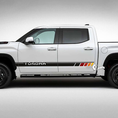 Paar Toyota Tundra TRD Retro Vintage Sunset Doors Stripe kit Vinyl Decals Stickers 4 kleuren

