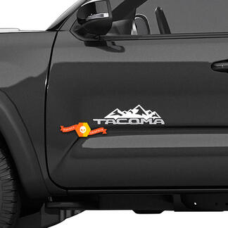 2 Toyota Tacoma zijdeuren berg past TRD Pro Sport SR5 vinylstickers stickerkit
