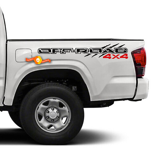 Paar Off Road Sport Tacoma Tundra TRD Bed Decals Stickers Raptor Stijl 2 Kleuren
