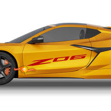 Paar Chevrolet Corvette Racing zijdeuren Z06 logo vinyl sticker
 2