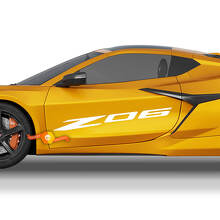 Paar Chevrolet Corvette Racing zijdeuren Z06 logo vinyl sticker
 3