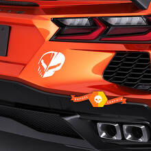 Chevrolet Corvette C8 achter kleine Jake Skull Z06 vinyl sticker
 2