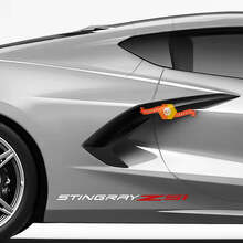 Stingray Z51 Rockerpanelen Vinylstickers Set voor Chevrolet Corvette C8_2