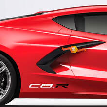 Paar Chevrolet Corvette Z51 C8.R Edition Racing achterspatbord zijkant vinyl sticker sticker 2 kleuren
 2