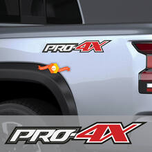 2X PRO-4X 4 kleuren Nissan Titan Frontier 4x4 off-road truck nachtkastje beide zijstickers stickers 4x4 graphics Nismo
 2