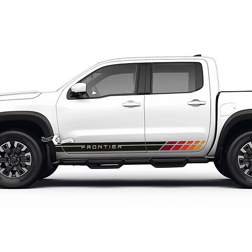 2 Nissan Sticker Rocker Panel Old School Retro Vintage Nissan Frontier Streep Sticker Side Streep Set Voor Nissan Vinyl Stickers
