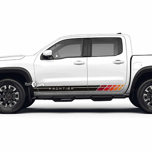 Vintage stijl zijstrepen vinyl decal kit voor Nissan Frontier